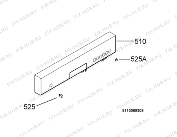 Схема №2 F55400IM0P с изображением Панель для электропосудомоечной машины Aeg 1173997030